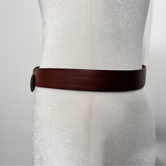 Old Navy Men's Brown Italian Leather Belt Casual Size M made in USA - Picture 4 of 7